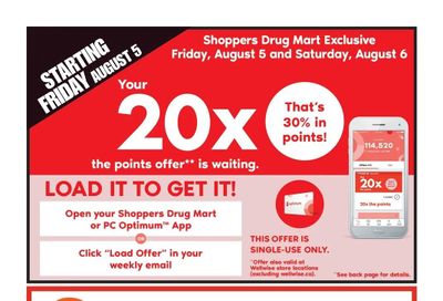 Shoppers Drug Mart (West) Flyer August 6 to 12