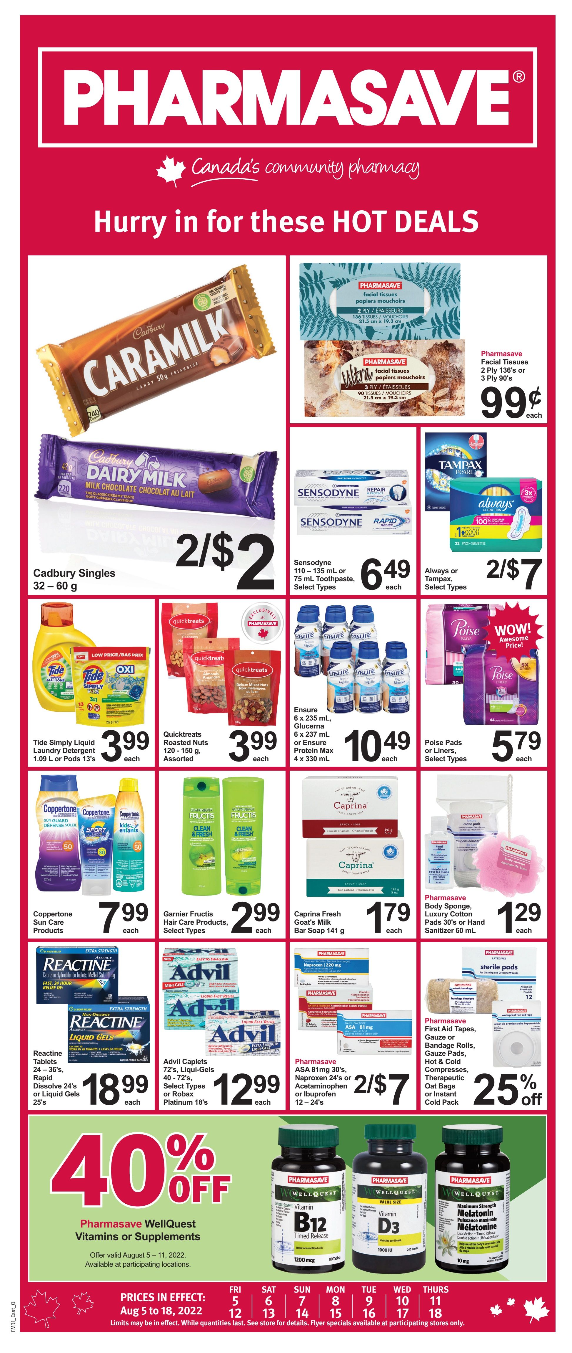 Pharmasave (ON) Flyer August 5 to 18