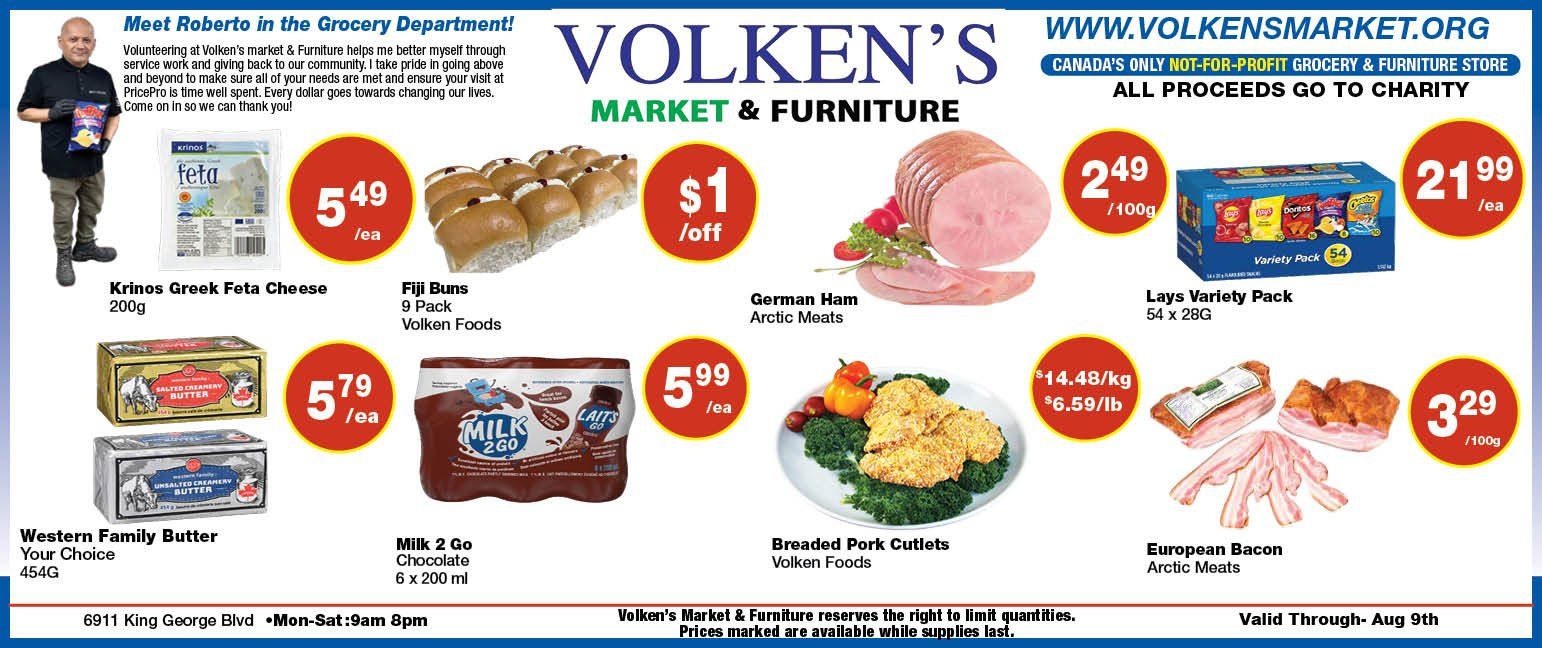 Volken's Market & Furniture Flyer August 3 to 9