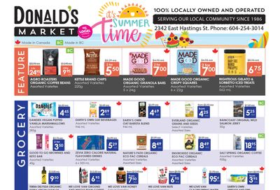 Donald's Market Flyer August 4 to 17