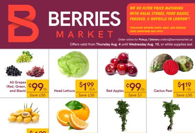 Berries Market Flyer August 4 to 10