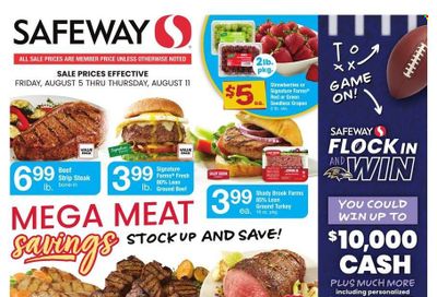 Safeway (MD, VA) Weekly Ad Flyer Specials August 5 to August 11, 2022