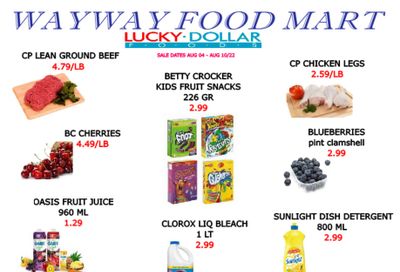 WayWay Food Mart Flyer August 4 to 10