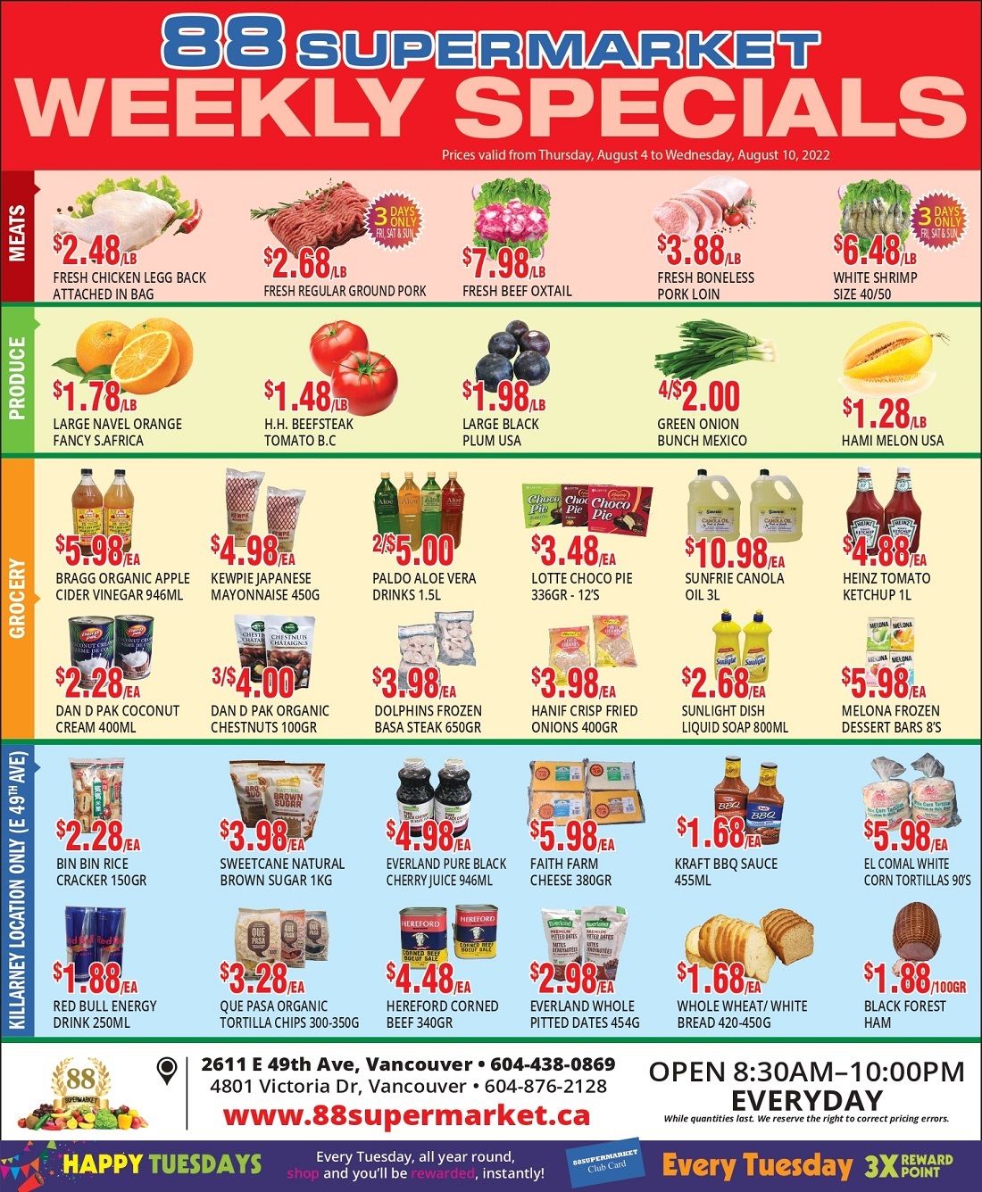 88 Supermarket Flyer August 4 to 10