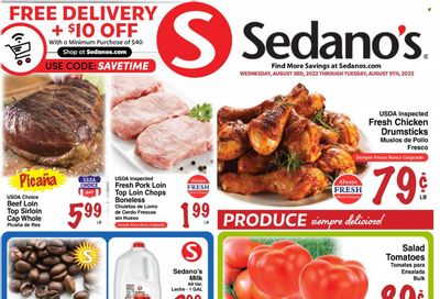 Sedano's (FL) Weekly Ad Flyer August 4 to August 11
