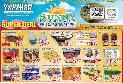 Sunny Foodmart (Markham) Flyer August 5 to 11