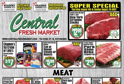 Central Fresh Market Flyer August 4 to 11