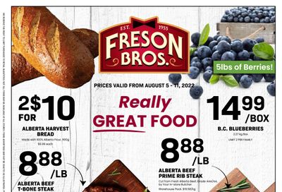 Freson Bros. Flyer August 5 to 11