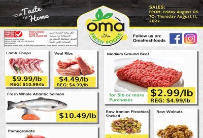 Oma Fresh Foods Flyer August 5 to 11