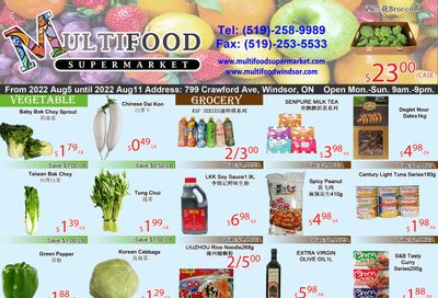 MultiFood Supermarket Flyer August 5 to 11