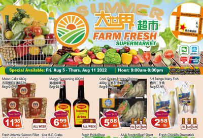 Farm Fresh Supermarket Flyer August 5 to 11