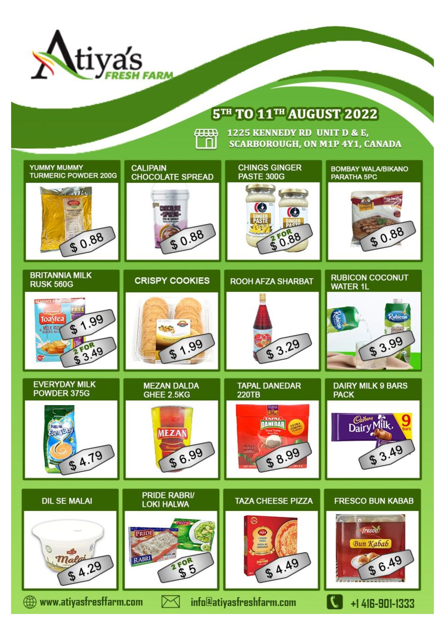 Atiya's Fresh Farm Flyer August 5 to 11