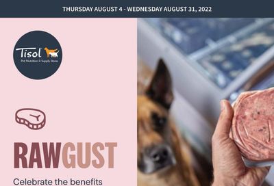 Tisol Pet Nutrition & Supply Stores Flyer August 4 to 17