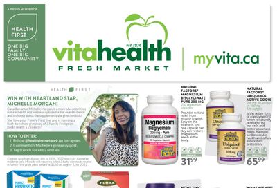 Vita Health Fresh Market Flyer August 5 to 21