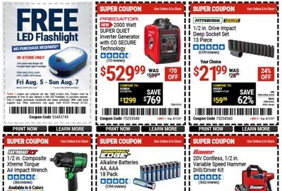 Harbor Freight Weekly Ad Flyer Specials August 6 to August 7