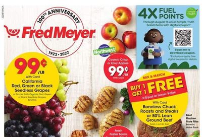 Fred Meyer Weekly Ad Flyer Specials August 10 to August 16, 2022