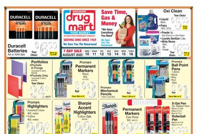 Discount Drug Mart (OH) Weekly Ad Flyer Specials August 10 to August 16, 2022