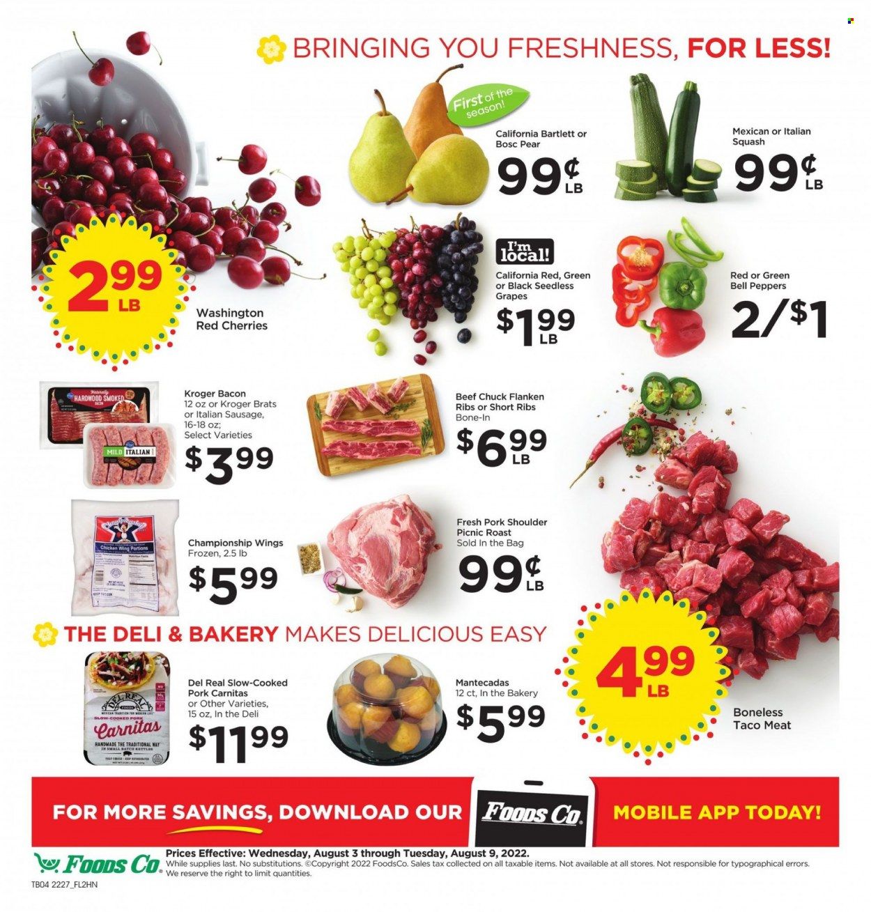 Foods Co Weekly Ad Flyer Specials August 3 to August 9, 2022