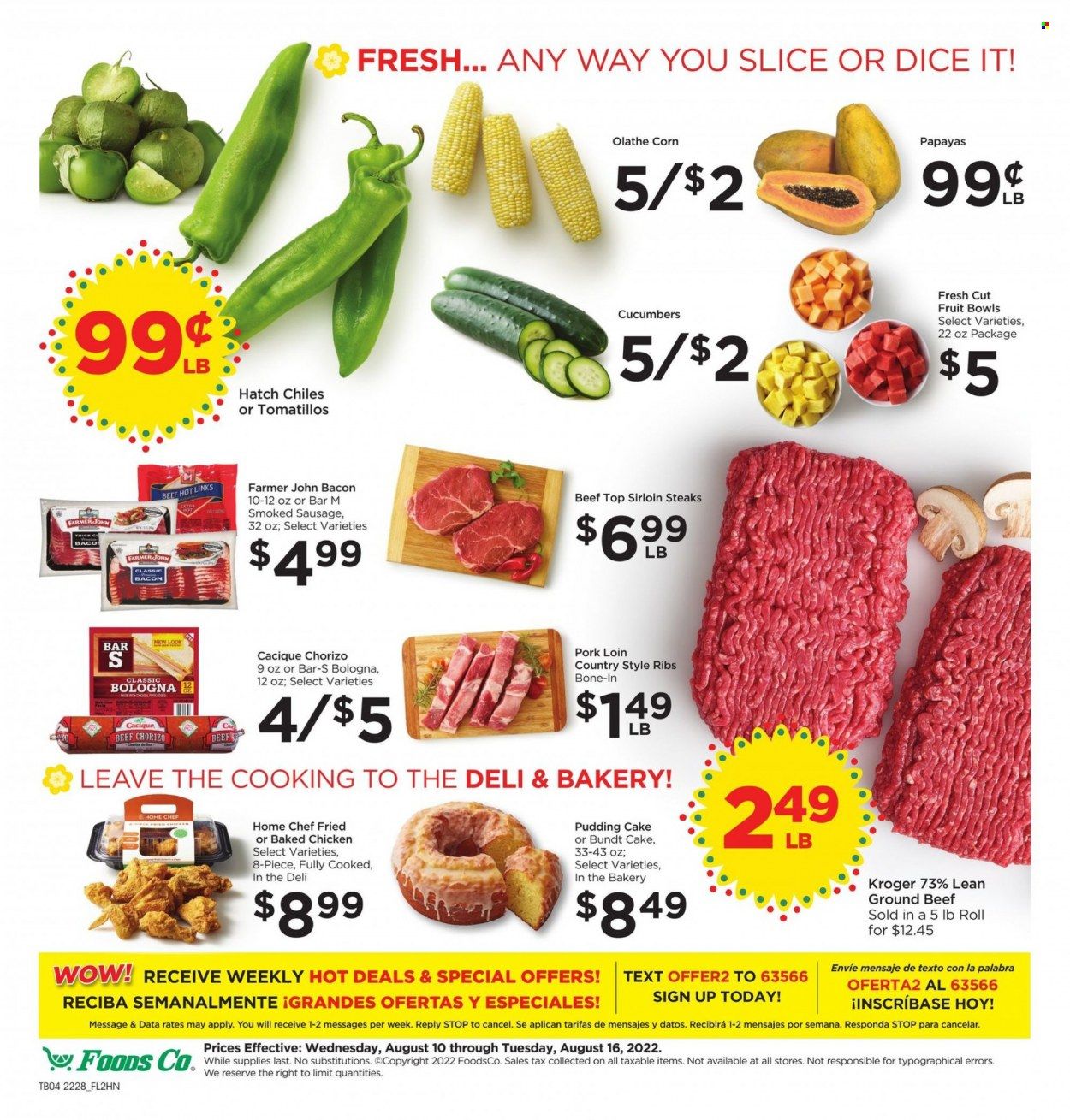 Foods Co Weekly Ad Flyer Specials August 10 to August 16, 2022