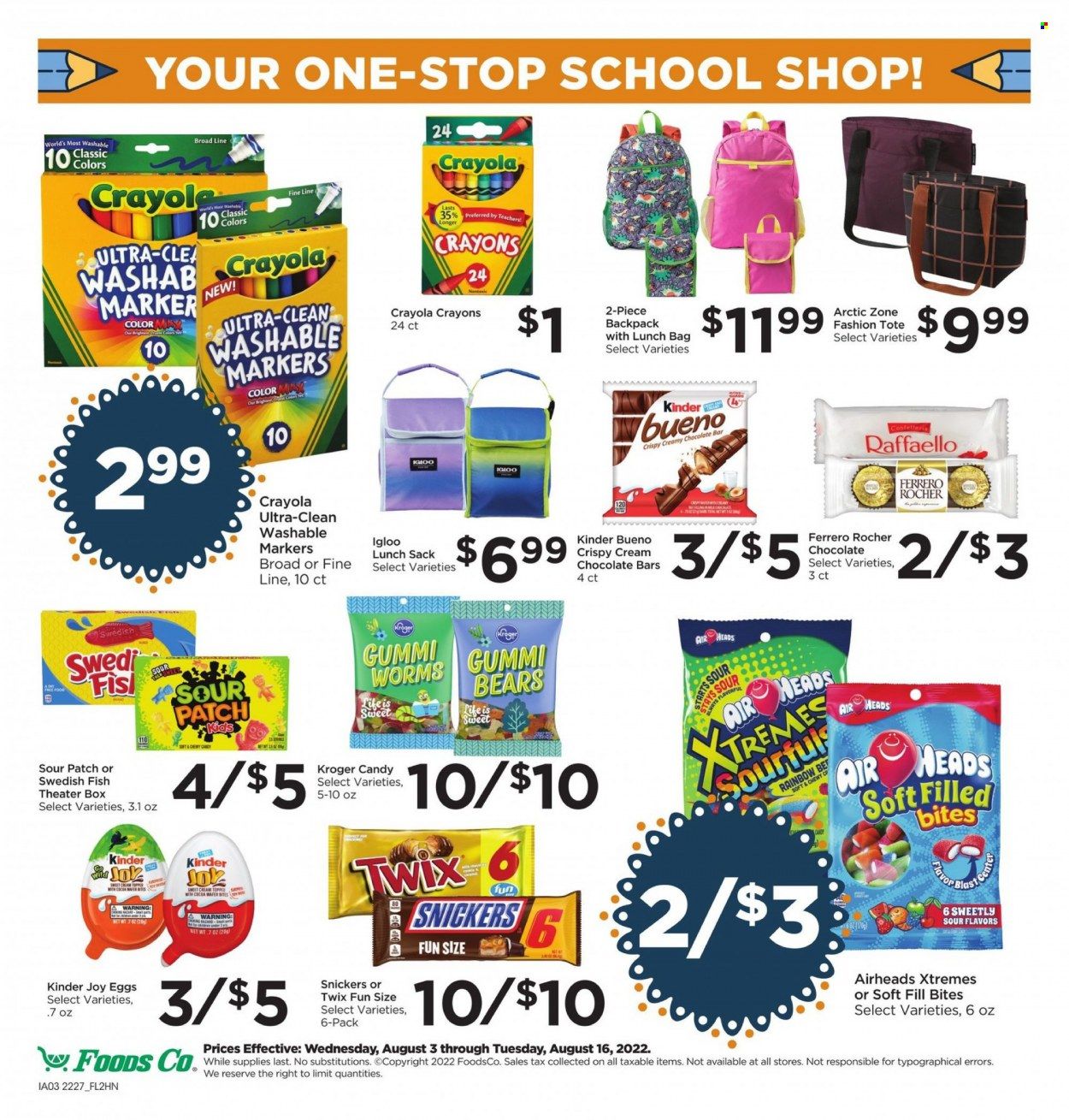 Foods Co Weekly Ad Flyer Specials August 10 to August 16, 2022