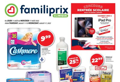 Familiprix Clinique Flyer August 11 to 17