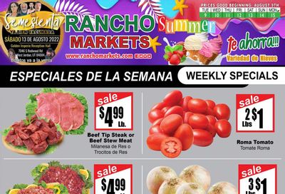 Rancho Markets (UT) Weekly Ad Flyer Specials August 9 to August 15, 2022