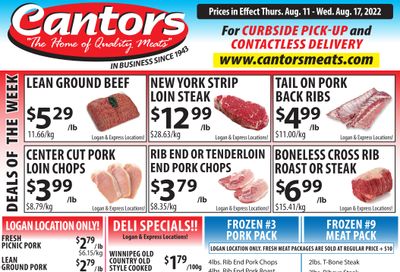 Cantor's Meats Flyer August 11 to 17