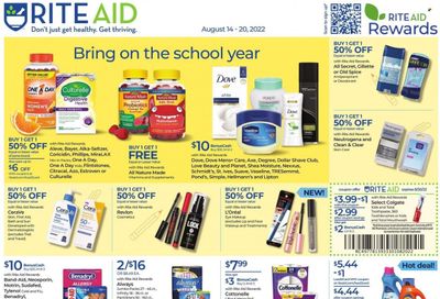 RITE AID Weekly Ad Flyer Specials August 14 to August 20, 2022