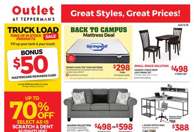 Outlet at Tepperman's Flyer August 12 to 18