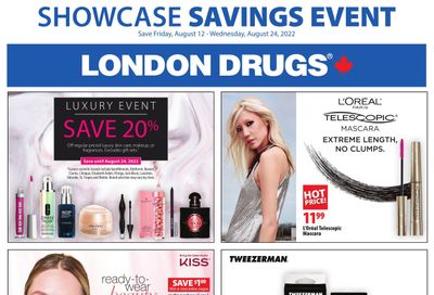 London Drugs Showcase Savings Event Flyer August 12 to 24