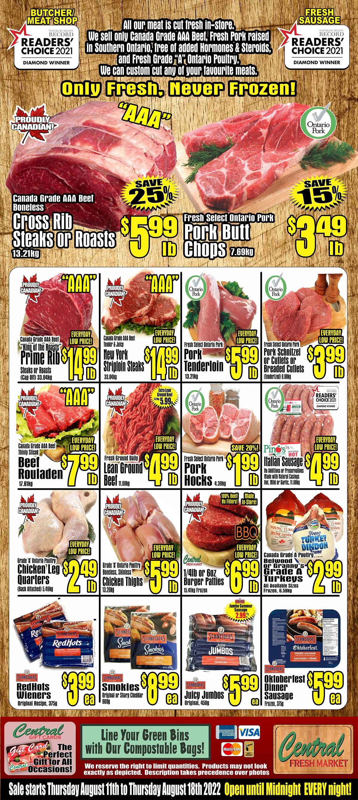 Central Fresh Market Flyer August 11 to 18