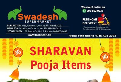 Swadesh Supermarket Flyer August 11 to 17