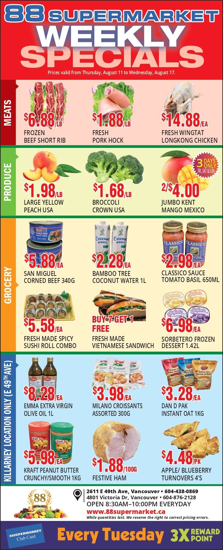 88 Supermarket Flyer August 11 to 17