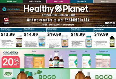 Healthy Planet Flyer August 11 to September 14