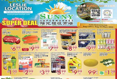 Sunny Supermarket (Leslie) Flyer August 12 to 18