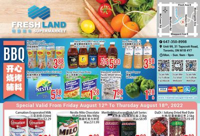 FreshLand Supermarket Flyer August 12 to 18