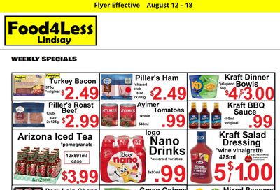 Food 4 Less (Lindsay) Flyer August 12 to 18
