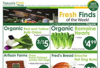 Nature's Emporium Weekly Flyer August 12 to 18