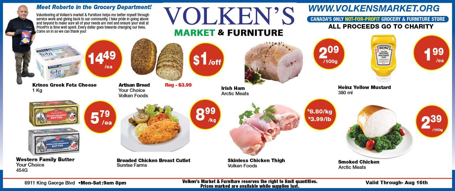 Volken's Market & Furniture Flyer August 10 to 16