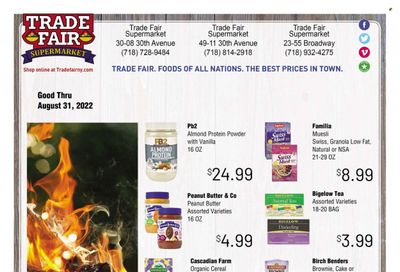 Trade Fair Supermarket (NY) Weekly Ad Flyer Specials August 1 to August 31, 2022