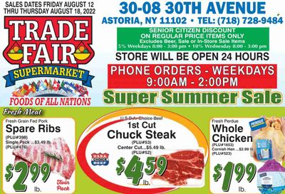 Trade Fair Supermarket (NY) Weekly Ad Flyer Specials August 12 to August 18, 2022