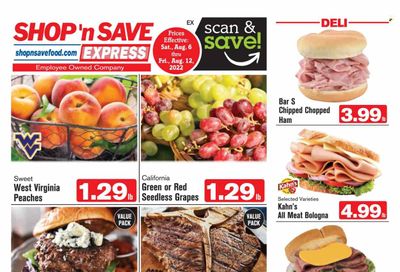 Shop ‘n Save Express (MD, PA, WV) Weekly Ad Flyer Specials August 6 to August 12, 2022