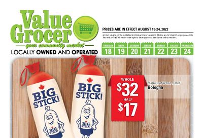 Value Grocer Flyer August 18 to 24