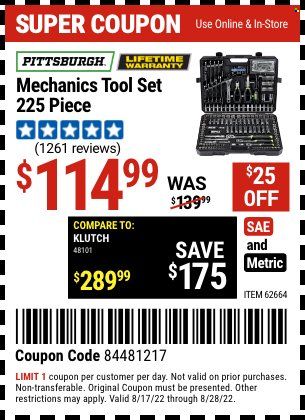 Harbor Freight Weekly Ad Flyer Specials August 17 to August 28, 2022