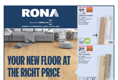 Rona (ON) Flyer August 18 to 24