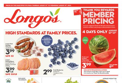 Longo's Flyer August 18 to 31