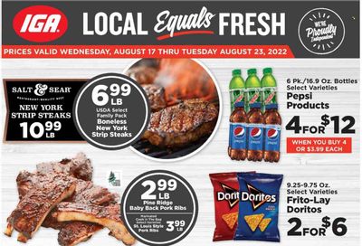 IGA (TN) Weekly Ad Flyer Specials August 17 to August 23, 2022