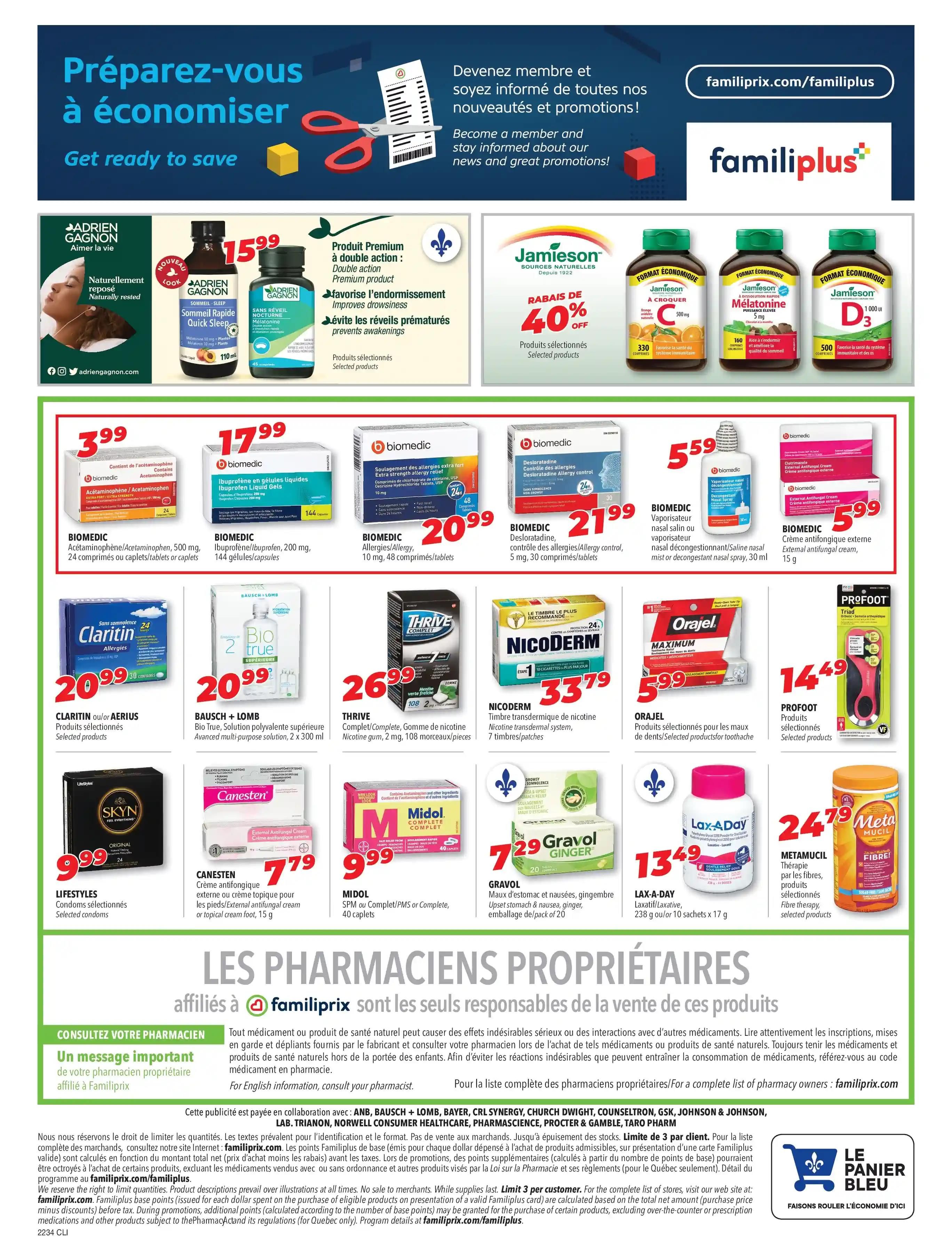 Familiprix Clinique Flyer August 18 to 24