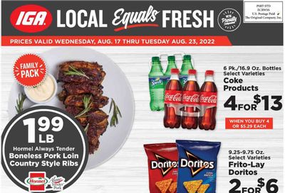 IGA (OH) Weekly Ad Flyer Specials August 17 to August 23, 2022