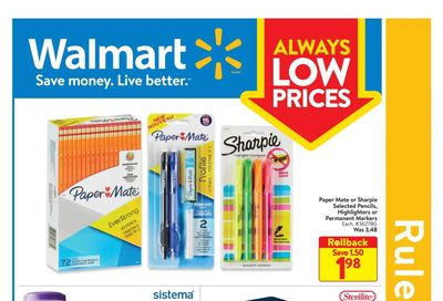 Walmart Rule the School for Less Flyer August 18 to 24
